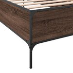 vidaXL Cadre de lit sans matelas chêne marron 100x200 cm