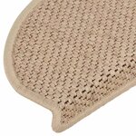 vidaXL Tapis d'escalier autocollants 15 Pièces 65x21x4 cm Sable