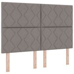 vidaXL Tête de lit LED Taupe 160 cm tissu