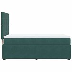 vidaXL Sommier à lattes de lit avec matelas Vert foncé 100x200 cm