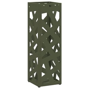 vidaXL Porte-parapluie Olive 15 5 x 15 5 x 49 cm Métal