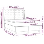 vidaXL Sommier à lattes de lit avec matelas Crème 140x200 cm Tissu