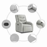 vidaXL Fauteuil inclinable gris nuage tissu