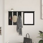 vidaXL Porte-manteau mural avec étagère Chêne noir 85 x 10 x 45 cm