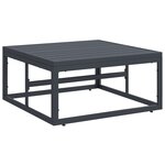 vidaXL Ensemble de canapé de jardin avec coussin 6 Pièces Noir Acier
