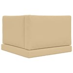 vidaXL Coussin de canapé d'extérieur 3 Pièces Beige Polyester