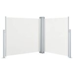 vidaXL Auvent latéral rétractable Crème 100 x 600 cm