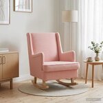 vidaXL Chaise à bascule Rose 62 x 80 x 85 cm Bouclé