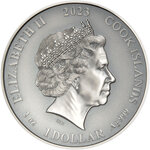 Pièce de monnaie en Argent 1 Dollar g 62.2 (2 oz) Millésime 2023 Norse Gods Plating HEL