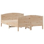 vidaXL Cadre de lit sans matelas 140x190 cm bois de pin massif