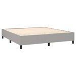 vidaXL Sommier à lattes de lit et matelas et LED Gris clair 160x200 cm