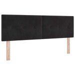 vidaXL Tête de lit LED avec bandes LED Noir 144 cm Velours