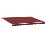 vidaXL Auvent manuel rétractable bordeaux 500x350 cm