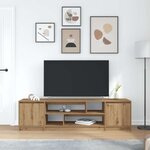 vidaXL Meuble TV chêne artisanal 188 5x41x50 cm bois d'ingénierie