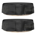 vidaXL Housses pour salon îlot 2 Pièces 10 œillets Ø236x67 cm rond