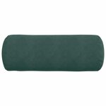 vidaXL Coussins d'accent 2 Pièces Vert foncé Ø 25 x 70 cm