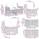 vidaXL Ensemble de canapé de jardin 12 Pièces Noir et blanc crème