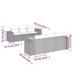 vidaXL Salon de jardin avec coussins 7 Pièces beige résine tressée