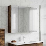 vidaXL Armoire Miroir de Salle de Bain Bois ancien 83 5 x 15 5 x 70 cm