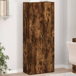 vidaXL Armoire de classement chêne fumé 60x32x153 cm bois d'ingénierie