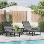 vidaXL Mobilier de jardin lounge 2 Pièces Gris clair 53 x 195.5 x 30cm