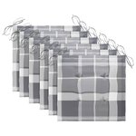 vidaXL Chaises pliables d'extérieur lot de 6 et coussins Bois d'acacia