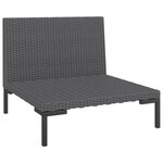 vidaXL Canapés de jardin 2 Pièces avec coussins Résine tressée demi-ronde
