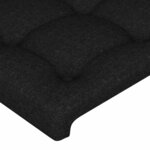 vidaXL Cadre de lit avec tête de lit Noir 90x200 cm Tissu