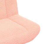 vidaXL Chaise pivotante Rose 63 x 75 x 76 cm tissu