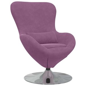 vidaXL Fauteuil œuf Violet 63 x 73 x 90 cm Velours