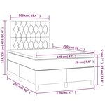 vidaXL Sommier à lattes de lit et matelas et LED Gris clair 120x200 cm