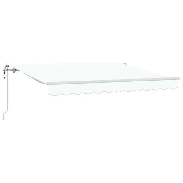 vidaXL Auvent Rétractable Blanc 350 x 200 cm Polyester et Aluminium