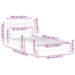 vidaXL Cadre de lit Viana sans matelas blanc 100x200 cm similicuir
