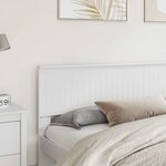 vidaXL Tête de lit Blanc 200 cm Bois d'ingénierie