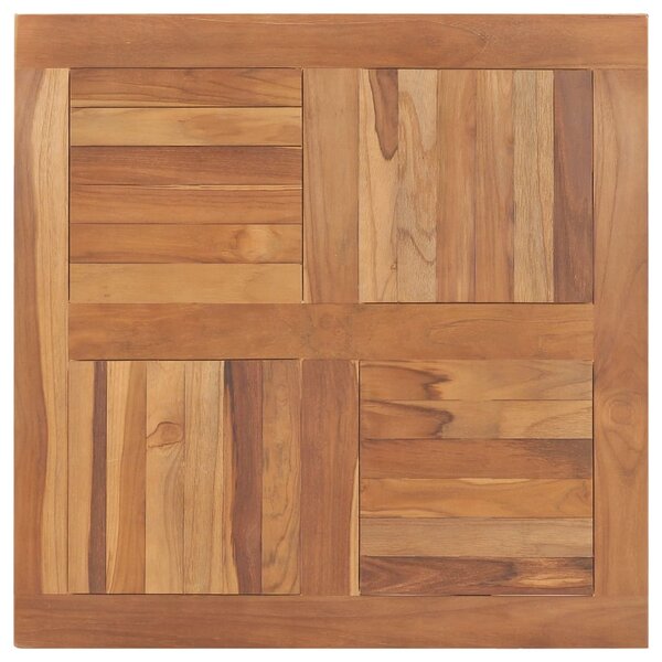 vidaXL Dessus de table Bois de teck solide Carré 80x80x2 5 cm