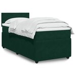 vidaXL Sommier à lattes de lit et matelas Vert foncé 80x200 cm Velours
