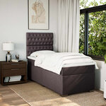 vidaXL Sommier à lattes de lit avec matelas Marron foncé 100x200 cm