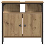 vidaXL Armoire lavabo de salle de bain chêne artisanal 60x30x60 cm