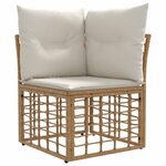 vidaXL Unité de canapé d'angle modulable pour extérieur Naturel