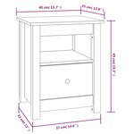 vidaXL Tables de chevet 2 Pièces 40x35x49 cm Bois de pin massif