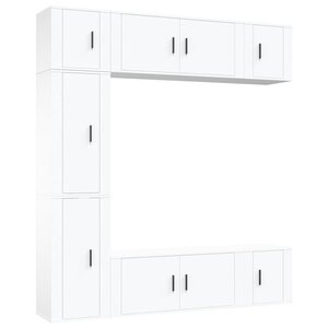 vidaXL Ensemble de meubles TV 7 Pièces Blanc Bois d'ingénierie