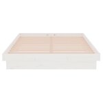 vidaXL Cadre de lit sans matelas blanc bois massif 120x200 cm