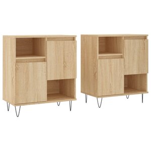 vidaXL Buffets 2 Pièces chêne sonoma bois d'ingénierie