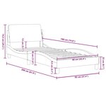 vidaXL Cadre de lit Dover blanc et noir 90x190 cm similicuir