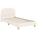 vidaXL Cadre de lit pour enfants avec tête de lit Crème 80 x 200 cm