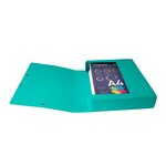 EXACOMPTA - Boite de classement a élastique - Dos 60mm - 24 x 32 - Carte lustrée F.S.C 7/10eme - Couleur verte