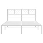vidaXL Cadre de lit métal sans matelas et tête de lit blanc 120x190 cm