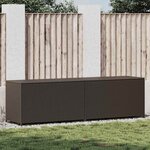 vidaXL Boîte de rangement de jardin résine tressée 200x50x60 cm marron