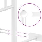 vidaXL Cadre de lit métal sans matelas et pied de lit blanc 180x200 cm