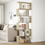 vidaXL Étagère séparatrice de pièce 6 niveaux chêne sonoma 70x24x193cm
